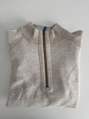 Tommy Bahamas Flipsider reversible Men's Half-Zip Sweater Pullover  size large